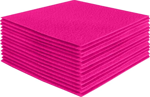Miniatura 123 de FabricLA Hojas de fieltro acrílico para manualidades, cuadrados de fieltro precortados suaves de 4 x 4 pulgadas (3.9 in x 3.9 in), utiliza hojas
