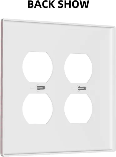 Miniatura 331 de Placa Decorativa de Pared de Granja Rústica con Cuerno de Madera para Puerta de Granero 1 Banda Duplex Cubiertas de Toma Eléctrica Soltera