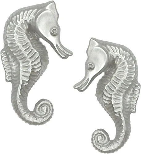 Miniatura 4 de Costello Coastal - Perillas para gabinete Dolphin (par combinado) Hardware de la colección de peltre de artista
