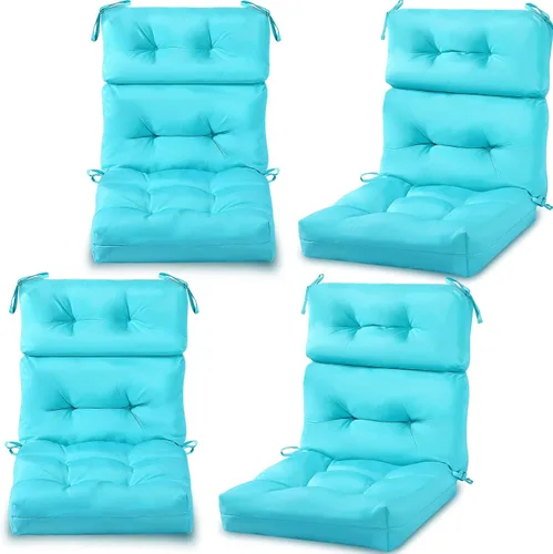 Miniatura 10 de Geelin 2 cojines de respaldo alto para silla de patio, para interiores y exteriores, cojines de respaldo copetudo para patio, mecedores, reemplazo