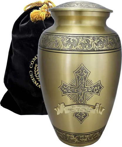Miniatura 17 de Urna de cremación de cruz negra para cenizas hombre adulto – Urnas de cremación personalizadas para cenizas humanas, urnas decorativas para hombre