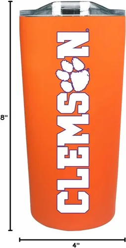 Miniatura 7 de Campus Colors Clemson Tigers NCAA - Vaso de acero inoxidable de 18 onzas con aislamiento de doble pared, con licencia oficial Naranja