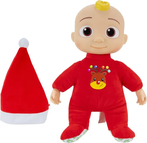 CoComelon - Muñeco JJ con la música «Deck the Halls», incluye muñeco JJ Roto con sombrero de Santa; muñeco festivo con sonidos activados, juguetes