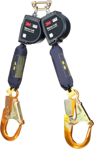 Miniatura 4 de 3M DBI-SALA Nano-Lok XL Línea de vida autorretráctil de doble pierna, conexión rápida 3100613, red, gancho de aluminio para barras de refuerzo, 9