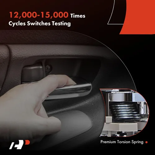 Miniatura 5 de A-Premium Manijas interiores interiores para puertas compatibles con Toyota Camry 2002 2003 2004 2005 2006, cromo y beige, juego de 2 piezas, parte