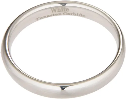 Miniatura 4 de Anillo de boda de carburo de tungsteno blanco pulido de 2 mm a 10 mm
