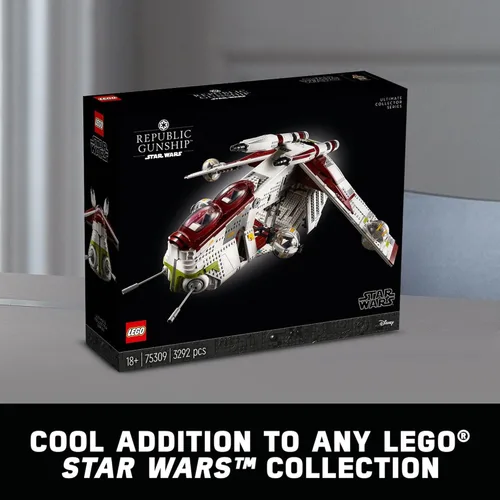Miniatura 6 de Lego Star Wars Republic Gunship 75309 UCS Kit de modelo de exhibición para adultos para construir, serie de coleccionista definitiva, idea de regalo