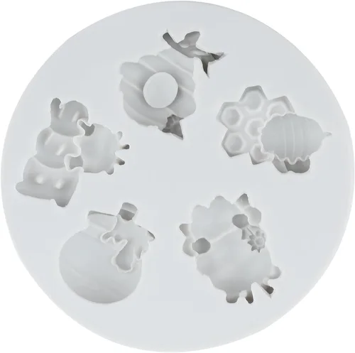 Lingzhi Molde de silicona Bumble Bee para fondant de panal, moldes de colmena de abeja, moldes de caramelo de chocolate para decoración de pasteles,
