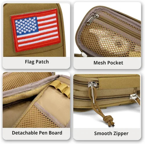 Miniatura 6 de ATRIPACK Estuche para lápices de gran capacidad, gran almacenamiento, táctica, pequeña bolsa de herramientas, estuche para rotuladores, bolsa