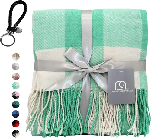 Miniatura 15 de Mantas – Manta de Cuadros Búfalo – Manta Clásica Decorativa – Cómoda y Ultra Suave – Ligera y para Interiores y Exteriores – Ideal para Sala