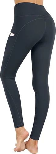Miniatura 17 de PHISOCKAT Pantalones de yoga de cintura alta para mujer con bolsillos, leggings para mujer con control de abdomen, leggings de entrenamiento