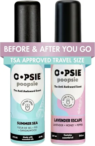 Miniatura 9 de Oopsie Poopsie Paquete de 2 – Flor cítrica y menta silvestre – Antes y después de ir espray para inodoro de 2 onzas cada uno – Set de regalo