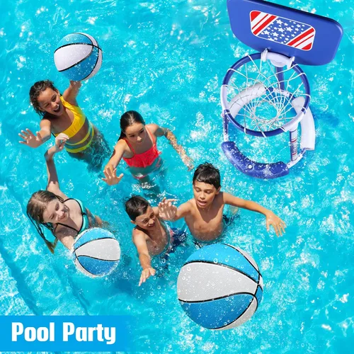 Miniatura 6 de TNELTUEB Mini baloncesto de repuesto de 8.5 pulgadas para piscina de baloncesto, juguete para interiores y exteriores, se adapta a todos