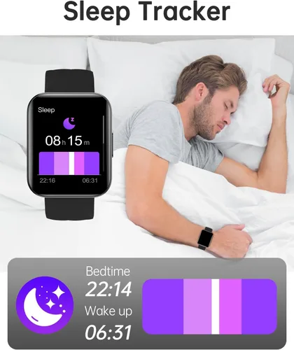Miniatura 4 de Relojes inteligentes para mujeres y hombres (responder/hacer llamadas) compatibles con teléfonos iPhone/Android, monitor de ritmo cardíaco de 1.85