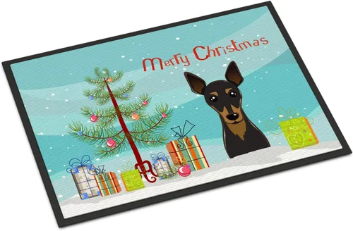 Miniatura 56 de Caroline's Treasures BB1616MAT - Tapete para puerta delantera de árbol de Navidad y sabueso afgano de 18 x 27 pulgadas, para interiores