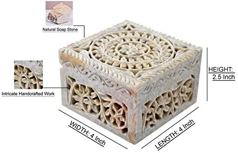 Miniatura 3 de Hashcart Joyero tallado a mano Caja decorativa para baratijas Caja de recuerdo Aniversario, regalos de inauguración de la casa para mujeres Caja