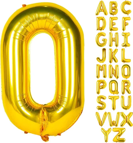 Miniatura 19 de Lovoir Globos dorados grandes de 40 pulgadas con la letra K de gran tamaño, globo de helio de aluminio de Mylar para fiesta de cumpleaños, Letra K