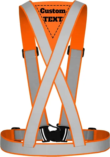 Miniatura 10 de Chaleco de seguridad personalizado correas ligero ajustable de alta visibilidad reflectante chaleco de seguridad construcción exterior Amarillo-b