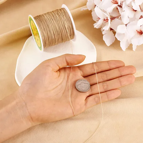 Miniatura 3 de Pandahall - Cordón de nailon trenzado de 0.020 in, cuerda de nailon trenzado de 150 yardas con carrete de plástico para hacer joyas y manualidades