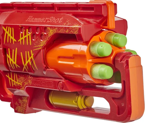 Miniatura 5 de NERF Zombie Strike Hammershot Blaster, rojo (exclusivo de Amazon)