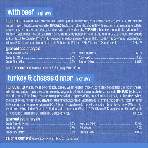 Miniatura 7 de Purina Friskies - Paquete variado de alimentos húmedos para gatos en salsa, trizas sabrosas con cena de res, pavo y queso, cena de pollo y salmón