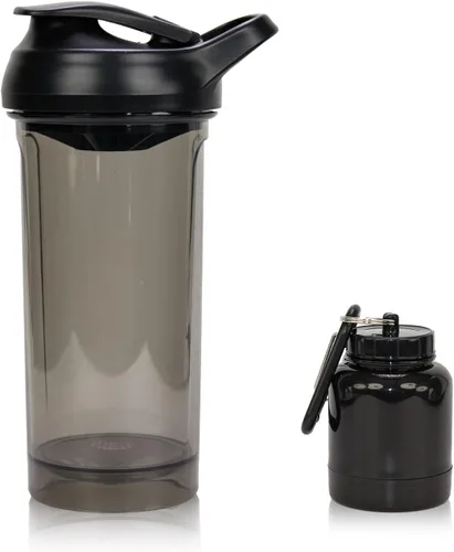 Miniatura 20 de Botella mezcladora de proteínas de 20 onzas, vasos mezcladores de proteínas a prueba de fugas para gimnasio, fitness y suplementos, material PETG