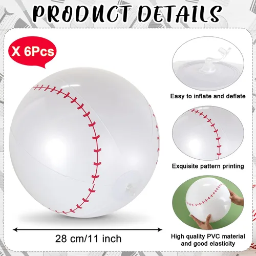 Miniatura 2 de 6 pelotas de fútbol inflables gigantes, pelotas de fútbol inflables de 16 pulgadas, pelotas de playa de verano, accesorios de juegos deportivos