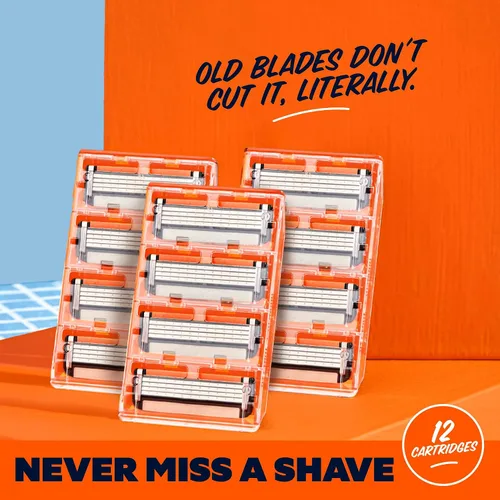Miniatura 5 de Dollar Shave Club 4 repuestos de maquinilla de afeitar (paquete de 12) Cuchillas de enjuague Swift para cabello más largo y grueso