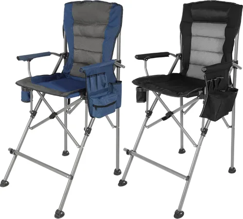 Miniatura 16 de Sillas plegables extra altas Stonehomy para adultos 330lbs, sillas director plegables de altura de barra portátiles para acampar al aire libre