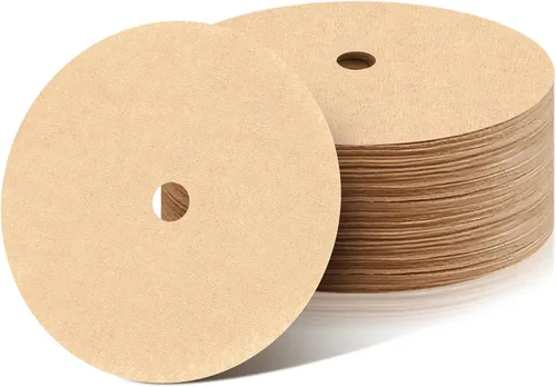 200 piezas de filtros de café en disco, filtros de café percolador natural de 3.5 pulgadas para cafetera percoladora y canasta de fondo plano