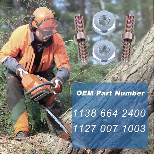 Miniatura 5 de Kit de tuerca de barra tensora de cadena para motosierra Stihl 066 MS660 MS 660 Reemplazar 1138 664 2400, 1127 007 1003