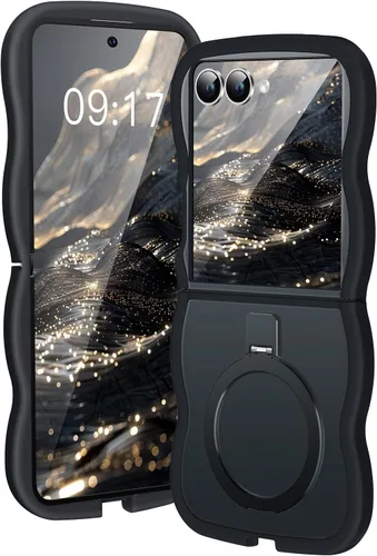 Miniatura 13 de Soporte magnético y marco ondulado: funda para Samsung Galaxy Z Fold 6 [compatible con MagSafe] [protección militar contra caídas] no amarillenta