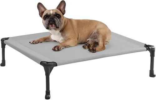 Miniatura 18 de Veehoo Outdoor Elevated Dog Bed for Large Dogs, Cooling Raised Dog Cot Off Ground Hammock Pet Beds with Breathable Mesh, No-Slip Feet, 50"x32