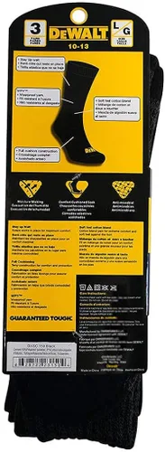 Miniatura 3 de DeWALT Calcetín de trabajo de mezcla de algodón para hombre 3 pares