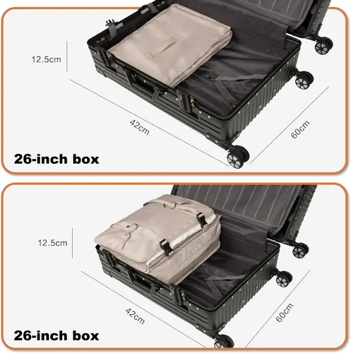 Miniatura 21 de TABITORA - Estantería portátil y plegable de gran capacidad con ganchos para colgar, ideal como almacenamiento para viajes