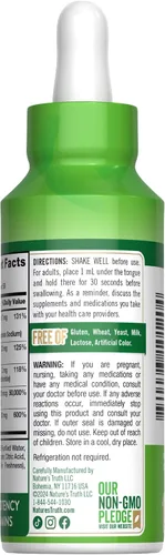 Miniatura 7 de Nature's Truth Sublingual B Complex con B12 2 onzas líquidas Sabor a bayas Suplemento vegano, sin OMG y sin gluten