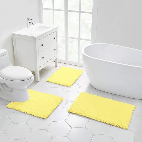 Miniatura 242 de Walensee Alfombra de baño antideslizante (24x17 pulgadas, rosa polvoriento) absorbente de agua, súper suave, lanuda de felpilla, lavable a máquina