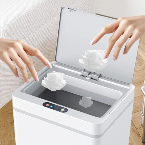 Miniatura 6 de TOMYEUS Cubo de basura automático con sensor de movimiento, cubo de basura eléctrico inteligente, cubo de basura para el hogar, cubo de basura