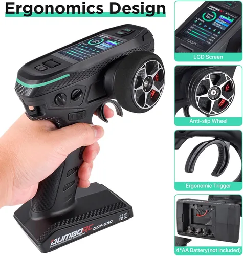 Miniatura 4 de DDF-350 con transmisor y receptor de radio RC P10F de 10 canales con pantalla HD, control remoto de 10 canales para automóvil, camioneta