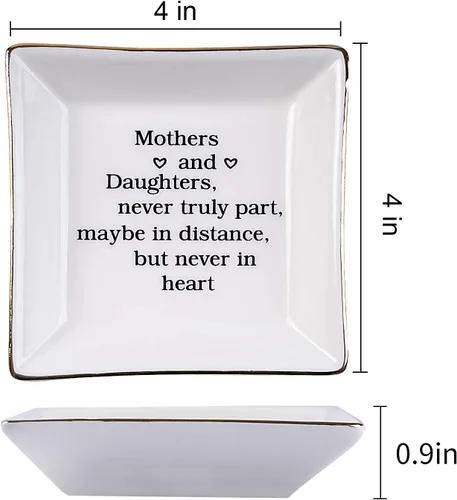 Miniatura 3 de Ueerdand Regalo para mamá de hija, día de la madre, Navidad, Acción de Gracias, regalo de cumpleaños para madre e hija, anillo de cerámica