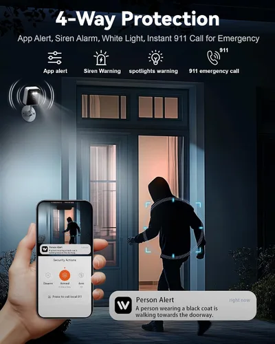 Miniatura 7 de Cámaras 2K para seguridad en el hogar, cámara interior Wi-Fi 6 de 2.4/5 GHz para perro/mascota/niñera/bebé con aplicación de teléfono