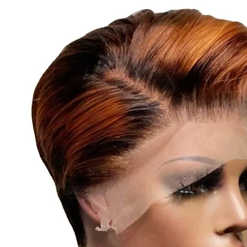 Miniatura 3 de Pelucas cortadas, peluca sintética corta de corte Bob de 6 pulgadas, lindas pelucas de cabello rizado sin encaje para mujeres negras, pelucas rubias