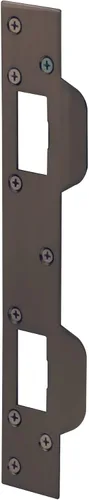 Prime-Line U 10538 - Placa de cerradura combinada de máxima seguridad, espaciado de agujeros de 5-1/2 pulgadas, 1-5/8 x 11 pulgadas, con tornillos,