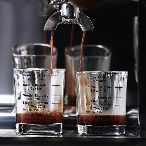 Miniatura 6 de Vasos de chupito de espresso, 26 mediciones incrementales, 2 onzas líquidas (resistentes, paquete de 2)