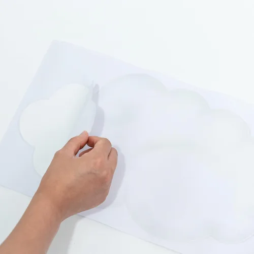 Miniatura 7 de Juego de calcomanías de pared de nubes de acuarela, calcomanías para guardería, habitación de bebé, sala de juegos, dormitorio, calcomanías de papel