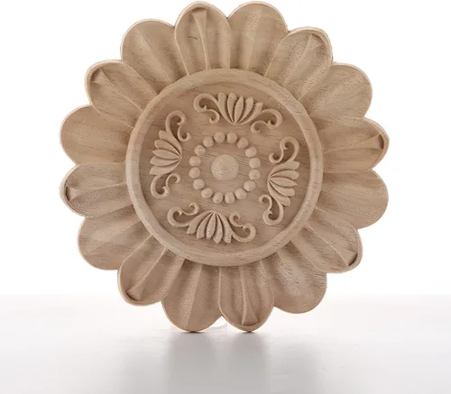 Miniatura 23 de Aplique de esquina tallada en madera para muebles del hogar, puerta, gabinete, decoración sin pintar, muebles tallados apliques onlays