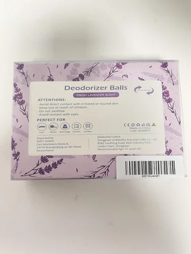 Miniatura 11 de Scent-Hi - Pelotas desodorantes para tenis de lavanda, paquete de 6 unidades, aroma natural, ambientador de zapatos, bolas giratorias, eliminador