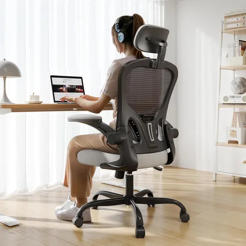 Miniatura 11 de Silla de oficina ergonómica, capacidad de 330 libras, silla de computadora con respaldo alto para largas horas, cómoda, silla ejecutiva giratoria