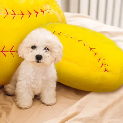 Miniatura 6 de Gerrii 2 piezas de almohada de felpa deportiva de softbol con temática deportiva esponjosa almohada de softbol voleibol decoración de habitación