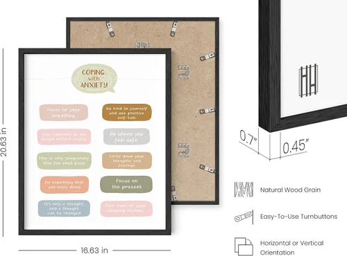 Miniatura 3 de Haus and Hues Carteles de salud mental – Póster de emociones psicología, pósteres de terapia para terapeuta, consejero de oficina, artículos